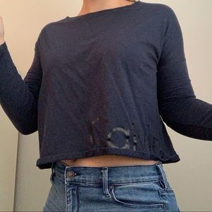 CALVIN KLEIN performance cropped long sleeve